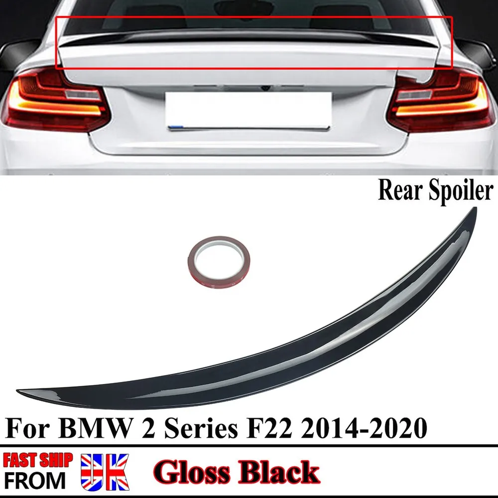 

Tail Spoilers Lip FOR BMW 2 SERIES F22 F87 218d 220d 230i M2 2014-2020 COUPE GLOSS BLACK REAR TRUNK BOOT LIP SPOILER MP STYLE