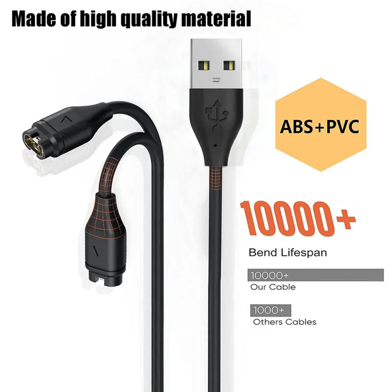 Câble de charge USB pour Garmin Fenix, chargeur S6, Vivoactive 3, Forerunner 945, 935, 245, 255, 1m, 3,3 pieds, 7, 7S, 7X, 6, 6S, 6X, 5, 5X, 5S Plus