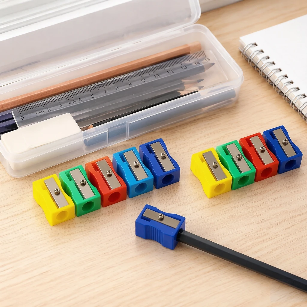 Handheld Pencil Sharpener – 50/100PCS Multi-Color Set with Sharp Metal Blades for Artists, Students & School Supplies TMZ