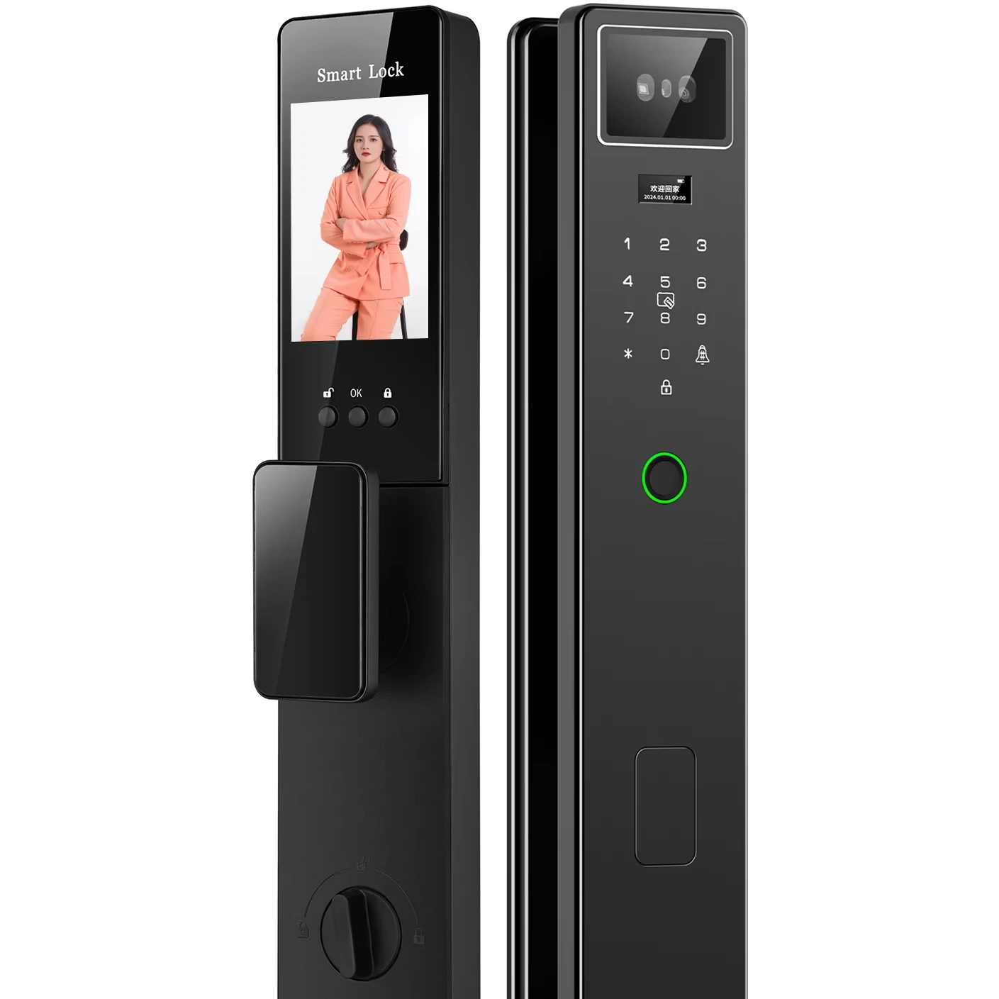 2026 Hot！Fully Automatic Intelligent Lock Palm Print Facial Recognition Fingerprint Authentication Cloud Wi-Fi Enabled For Alumi