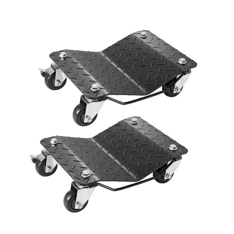 

1/2Pcs Car Tire Wheel Trolley Dollies Vehicle Moving Tire Skates with 4 Casters 1500 Lbs Weight Capacity Auto Repair Mover