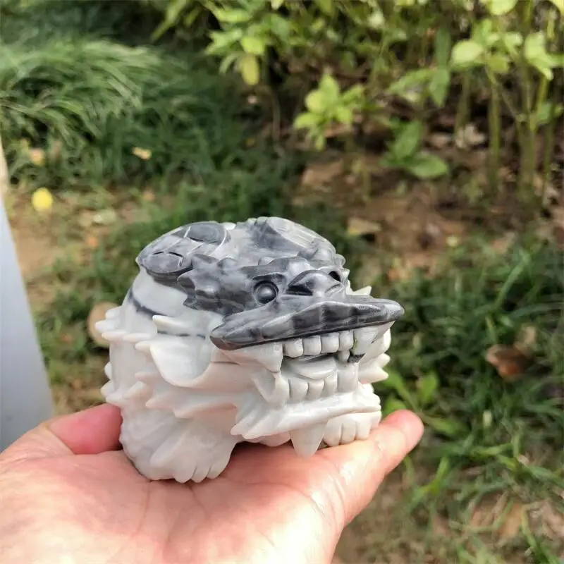 

Natural Taichi Stone Money Turtle Carving Cartoon Stones Healing Polished Mineral Ornaments Home Decoration 1PCS