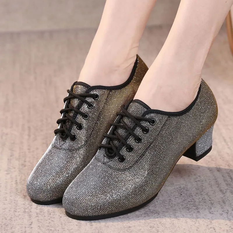 

Женская танцевальная обувь, блестящая современная обувь для бальных танцев, сальсы, тренировочная обувь для латинского джаза для мальчиков, кроссовки для танцев танго для взрослых