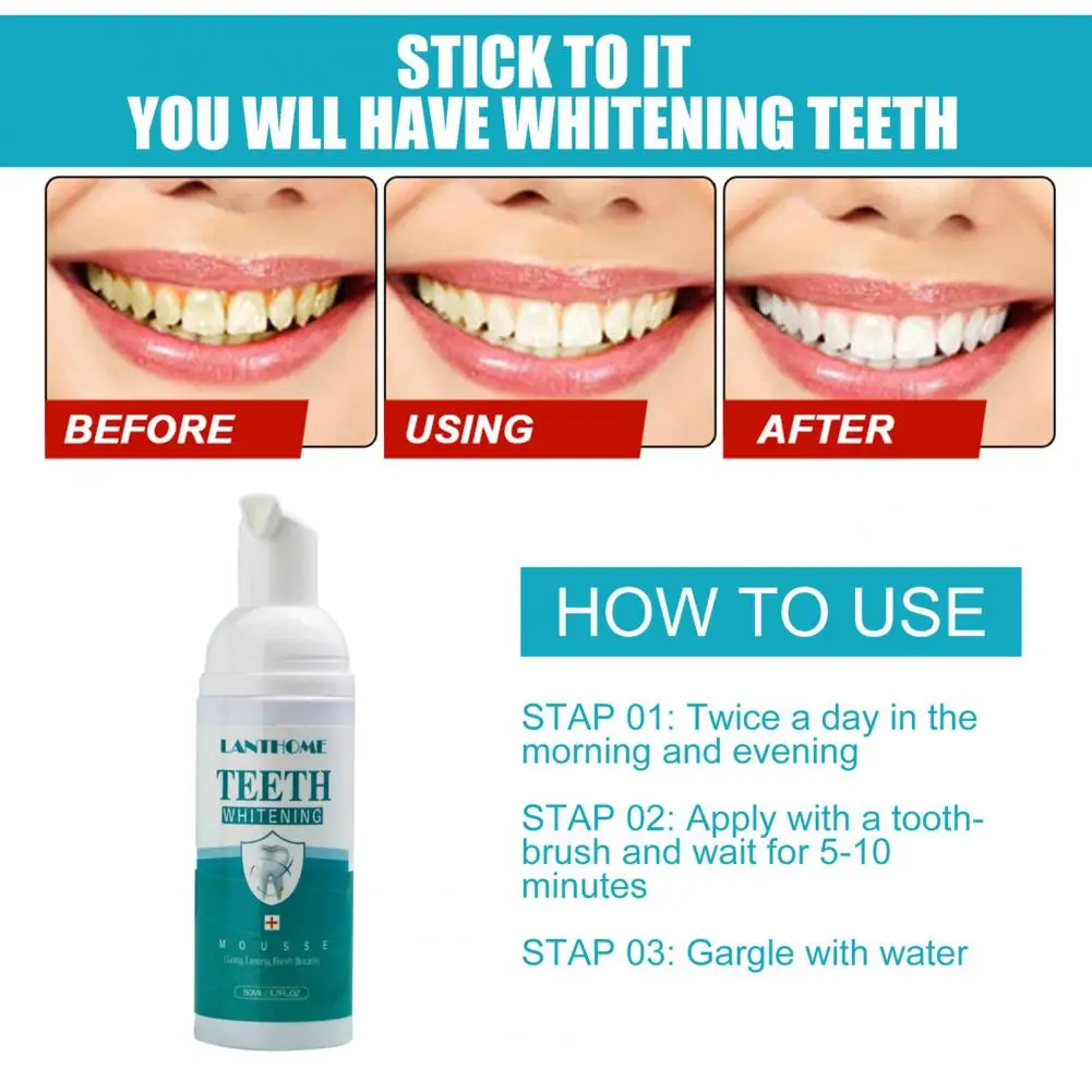 Teeth Care Toothpaste Whitening Foam Treatment Tool Painless Universal No Sensitivity Teeth Soda Teeth Mousse