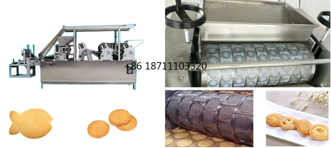 Customized Shapes Hard Sweet Biscuit Processing Line Round Square CookiesS Machinery Line