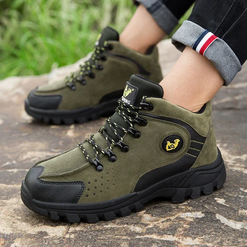 Brand Winter Snow Boots Warm Plush Men's Boots Outdoor Non-slip Hiking Boots Waterproof Men's Ankle Boots Walking Boots Size 47