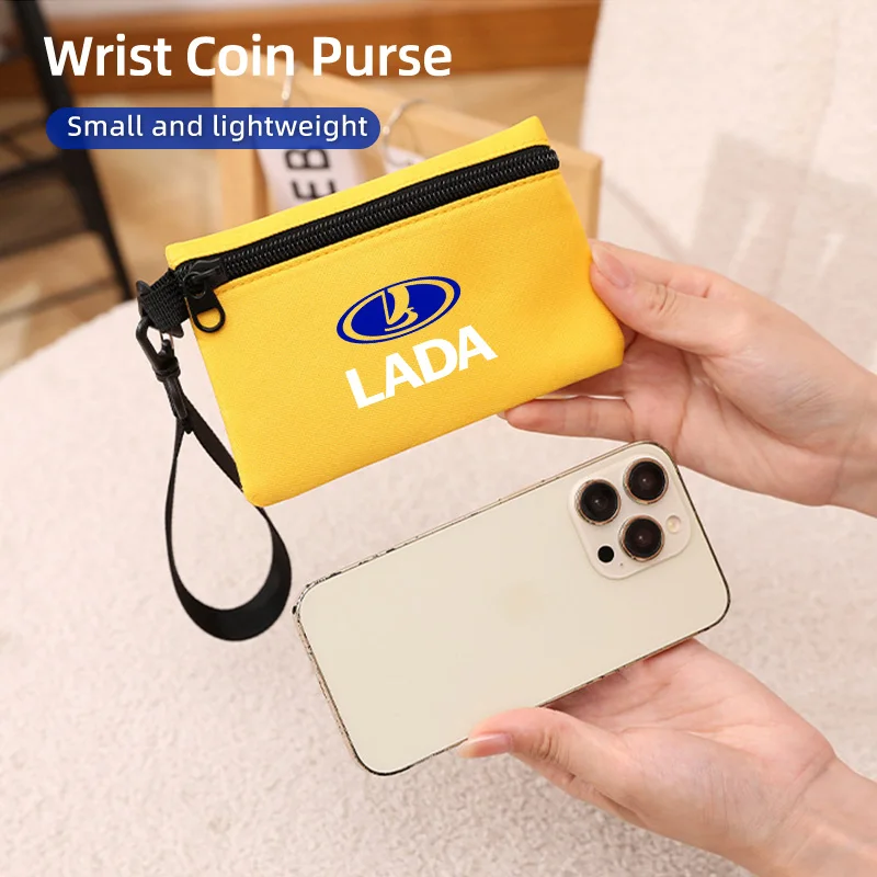 Автомобильный логотип ID Держатель кредитной банковской карты Кошелек Маленький чехол для денег Автомобильный логотип Кошелек для монет Сумка для карт Для Lada Vesta Niva Samara Kalina