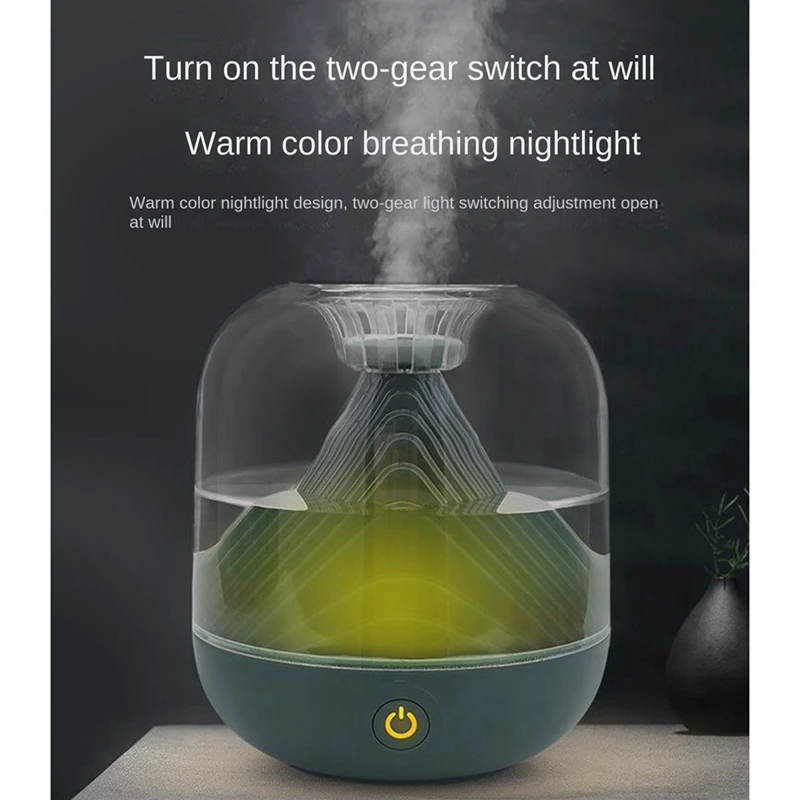 Diffuseur d'atomiseur d'eau aste, diffuseur d'huiles essentielles pour chambre à coucher, vert, 1200mAh