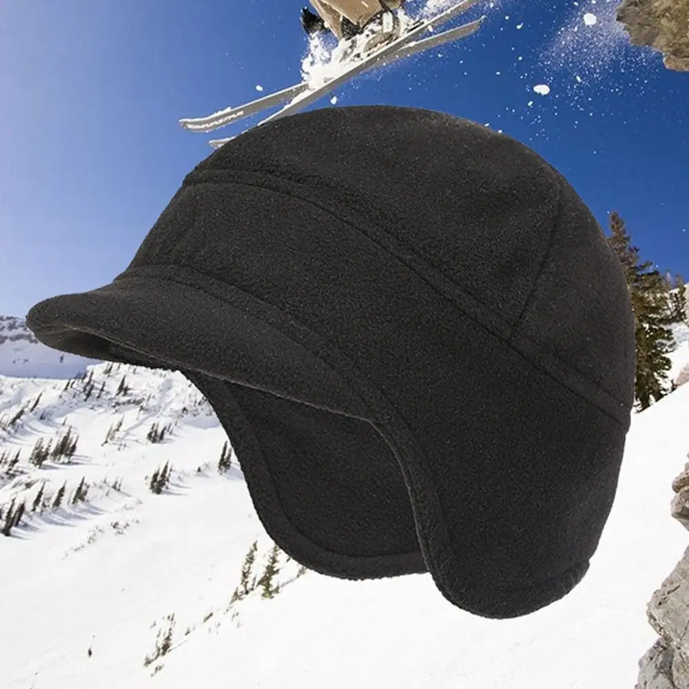 Thick Warm Fleece Hat Cycling Cap Men Women Winter Ear Cover Hat Outdoor Windproof Ear Protector Cap Knitted Beanies Hats