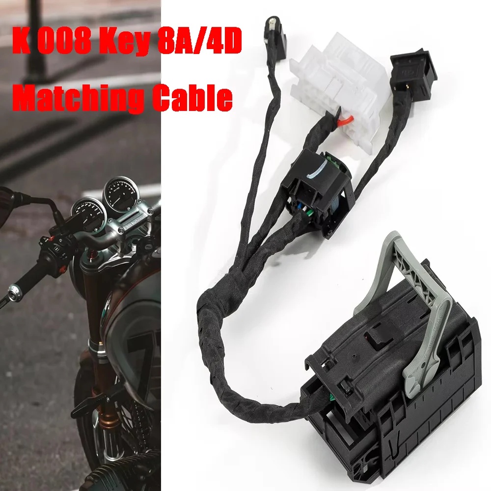 

K 008 K 010 Key 8A/4D Matching Adapter Cable for BMW Motorcycle Ignition Progarmming Cable for All Keys Lost For OBDEMOTO 900PR