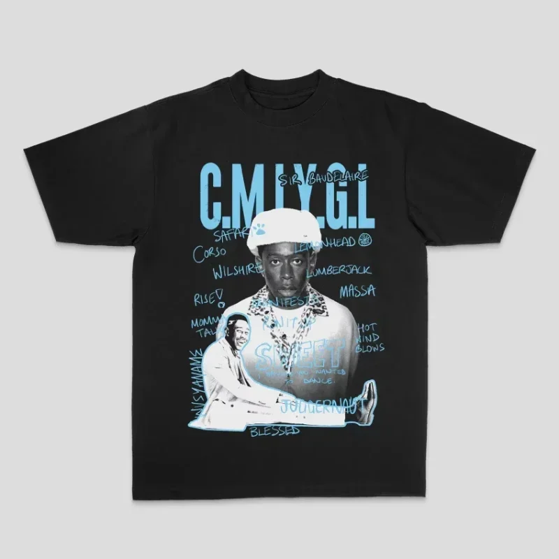 الأوروبية والأمريكية تايلر المرافق الخالق تايلور الراب الهيب هوب الأعلى شارع العليا رياضي عارضة الرجال تي شيرت زوجين نمط