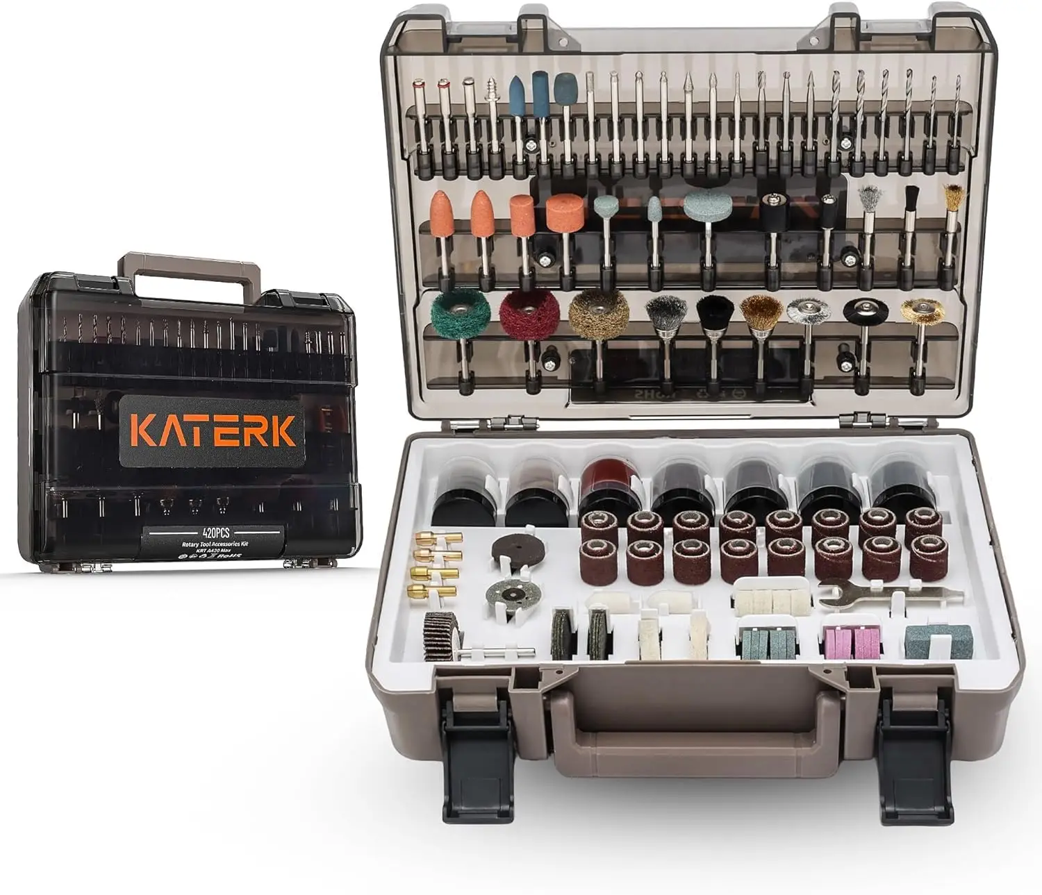 420-teiliges Rotationswerkzeug-Zubehörset Universelles Bohrerset zum Schneiden, Schleifen, Polieren, Schnitzen, Schärfen