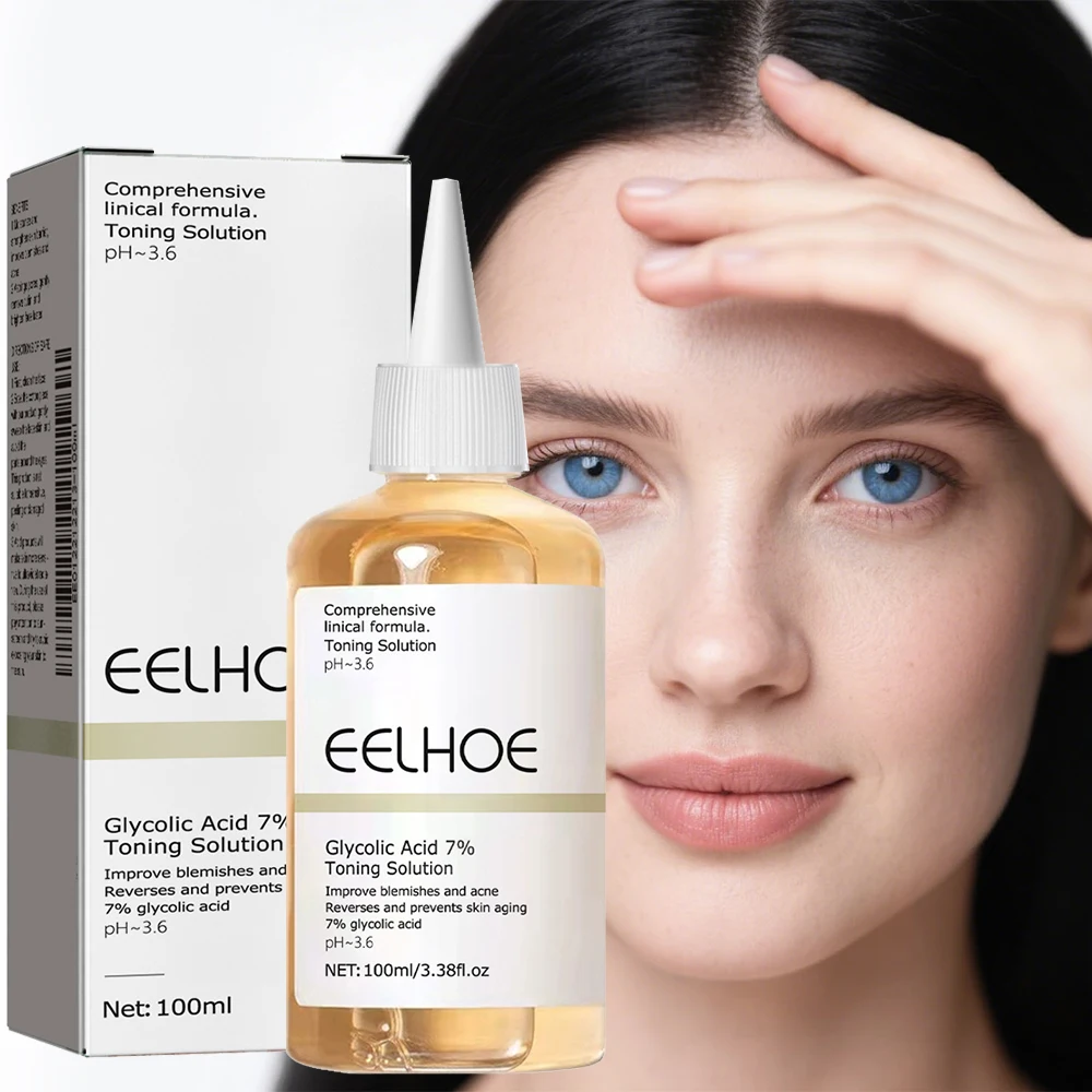 100 مللي حمض الجليكوليك 7% حل التنغيم إزالة حب الشباب ترطيب الجلد تجديد غسول رفع ثبات التجاعيد متوهجة الحبر