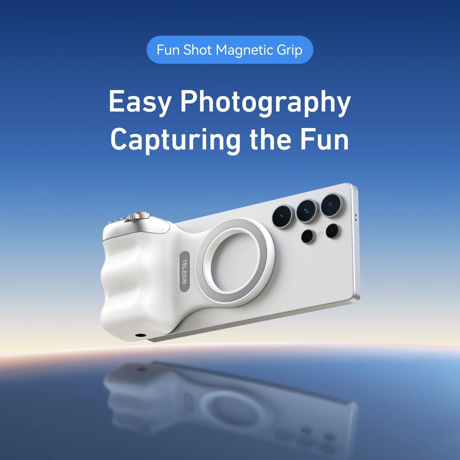 TELESIN Magnetic Phone Camera Shoot Hand Grip Phone Holder Shooting Aid Remote Control Handle For iPhone HUAWEI SAMSUNG Phone - Image 2