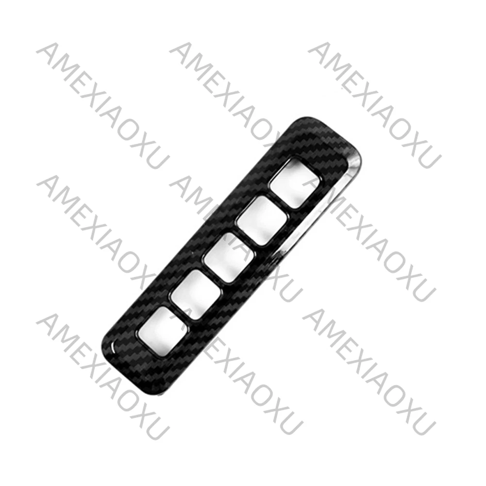 Car Door Peripherals 5 Keys Carbon Fiber Pattern Door Lock Password Button Column Keyboard Decoration For Ford Raptor F150 17-20