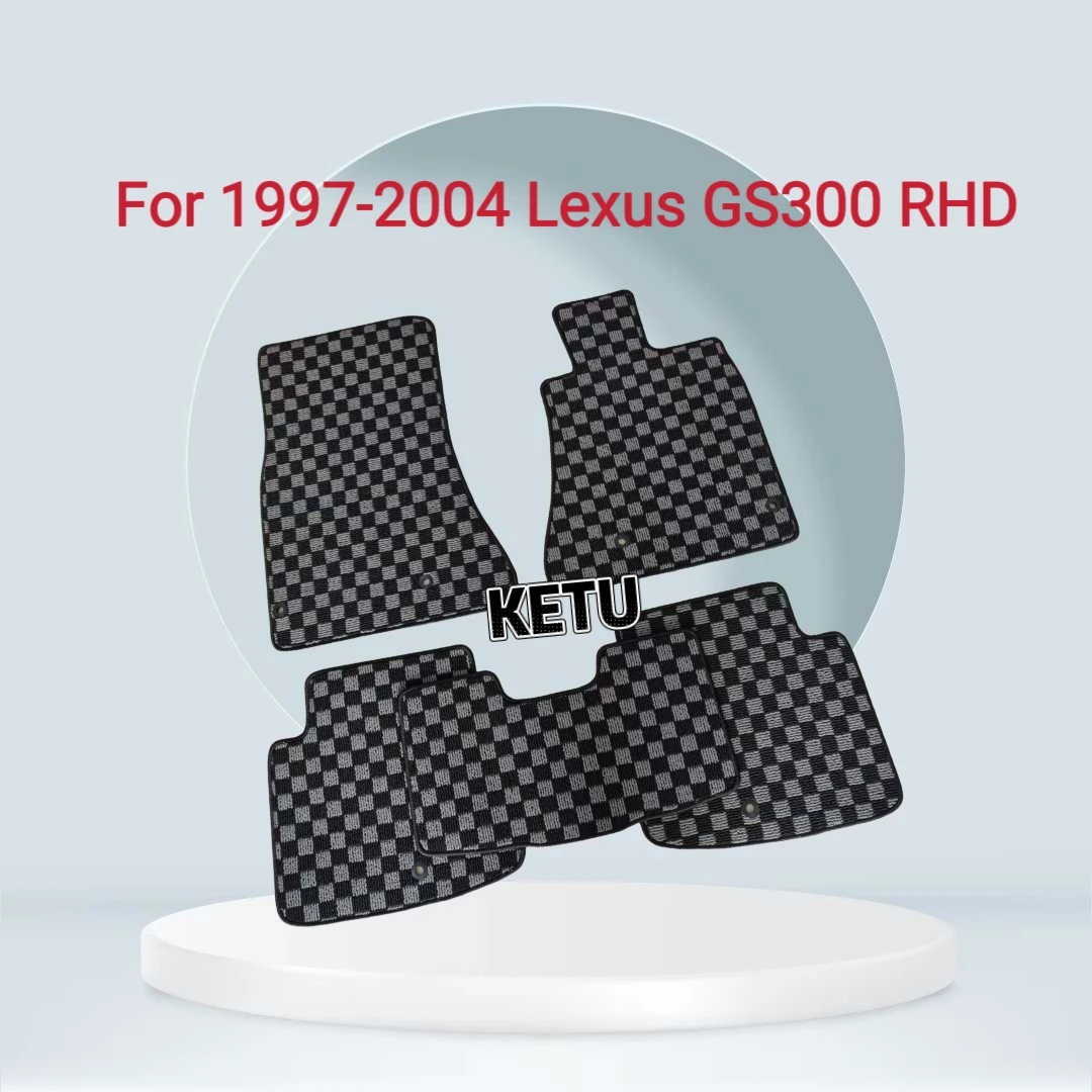 For 1997‑2004 Lexus GS300 GS400 RHD Custom Fit Checkered Car Floor Mats All‑Weather Protection Auto Interior Foot Carpets