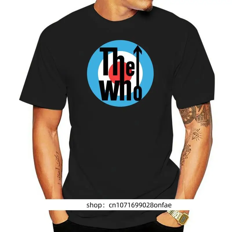 Kaus The Who Target Logo Klasik Maglia Uomo Ufficiale Grup Musik Kasual Lengan Pendek Kaus Keren Blus Glomerulki Cetak Leher-o