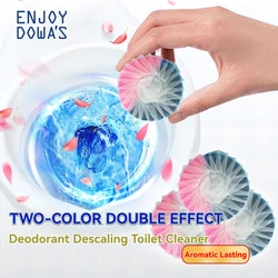 3/6/12Packs Rose Scented Dual Color Blue Bubble Toilet Cleaner with Antibacterial Properties and Twelve Sodium Lauryl Sulfate