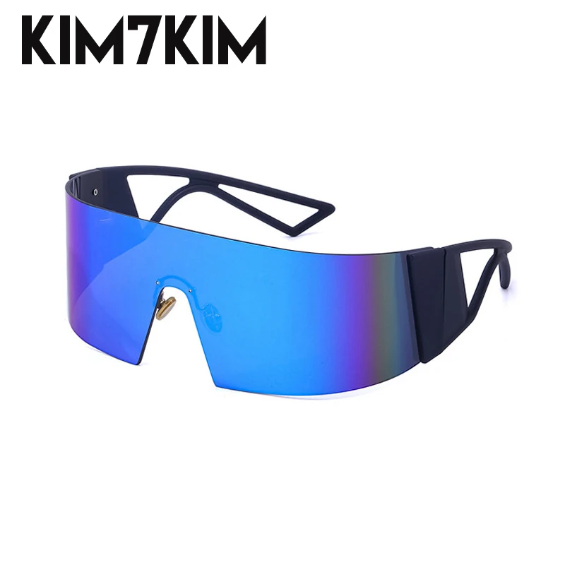 

Oversized Rimless Sports Y2k Sunglasses Women 2000'S Wrap Around Goggles Men 2025 Luxury One-Pieces Windproof Sun Glasses Shades