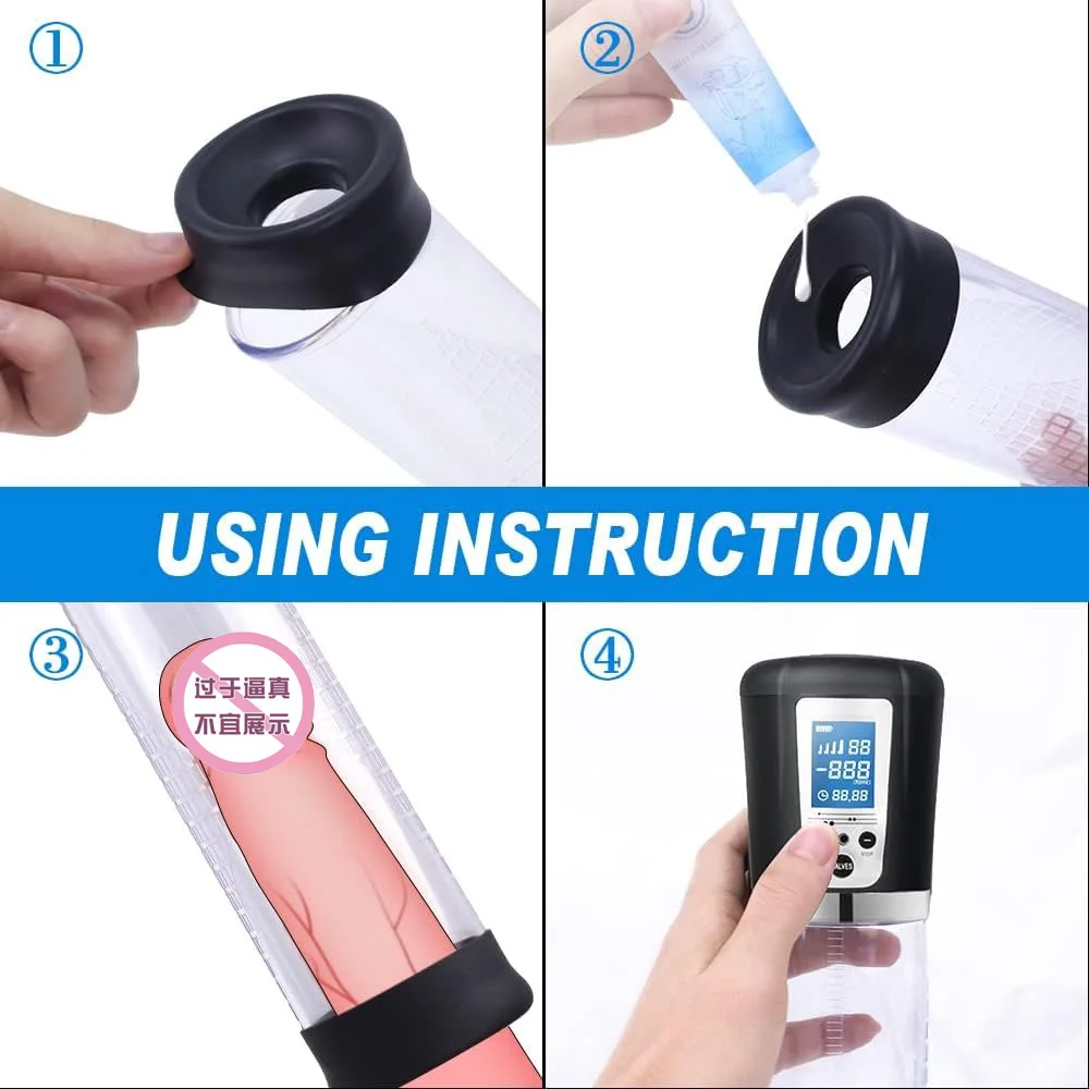 Electric Penis Pump Extension Penis  - Air Pressure Therapy With Rechargeable Design Penis Extension  Sex Machine For Men