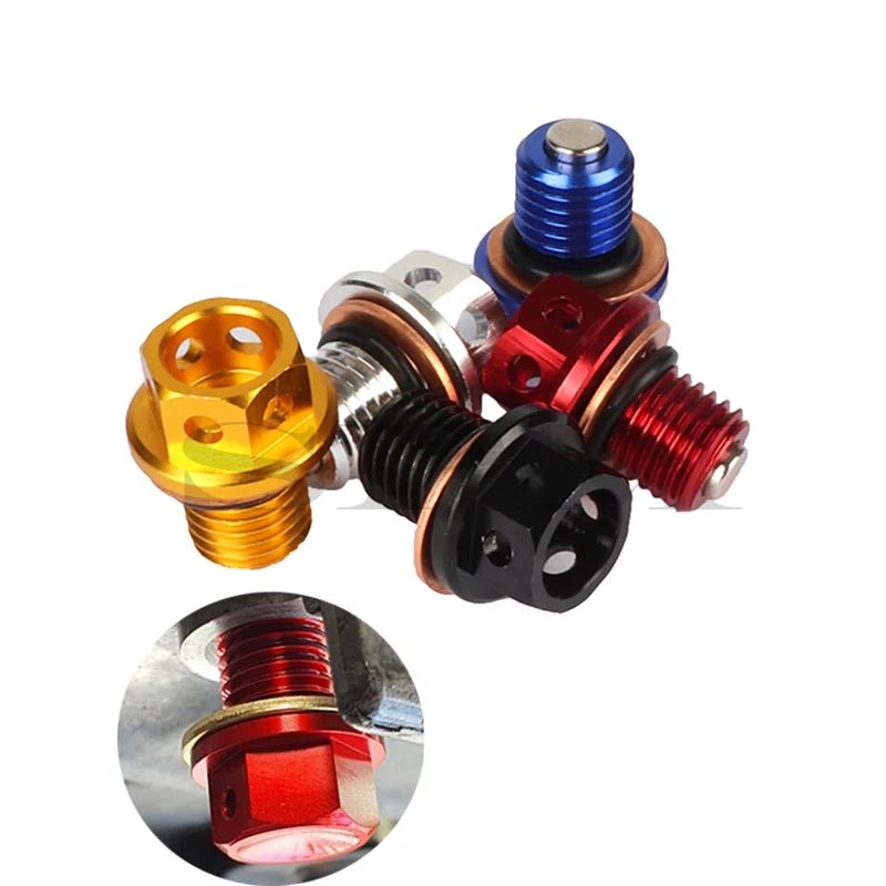 M12*1.5 CNC Engine Crankcase Magnetic Oil Drain Plug Bolt Screw Replaces For Honda CB250 CB350F CB400F CB550F CB650 CB750 VF750