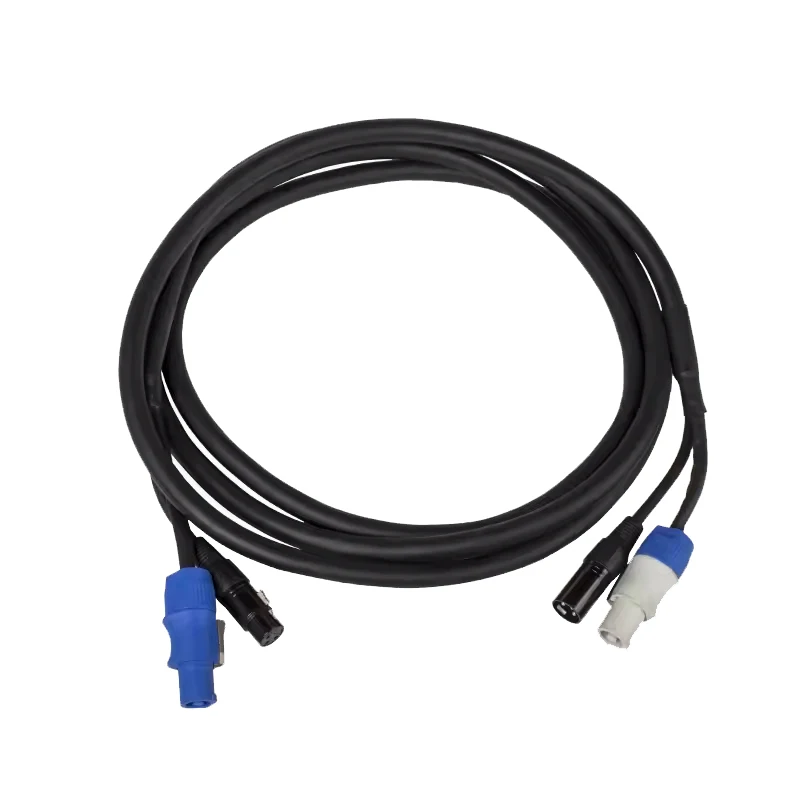 1/2/3/5 Meters Length Combination Powercon Plug DMX Cable Power Lighting Combination Line Accessories For Stage Wedding DJ Disco