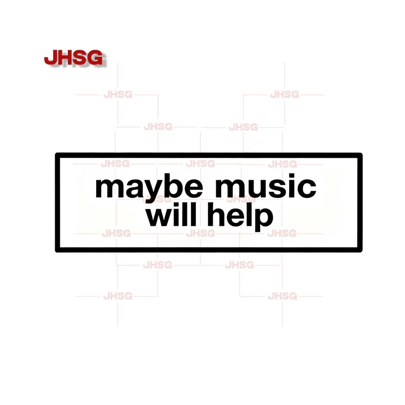 Funny Quote Car Sticker Maybe Music Will Help Text Vinyl Decal Waterproof for Car Window Door Bumper Truck
