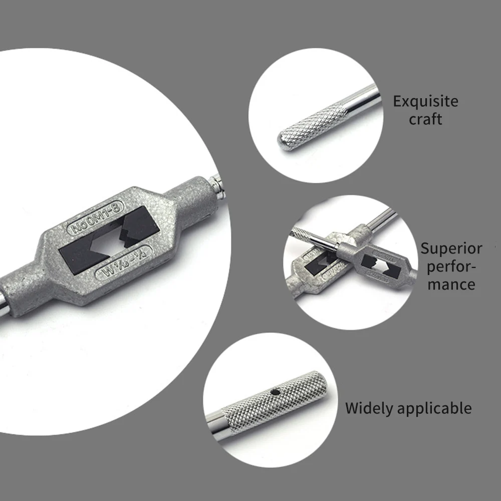 Adjustable Hand Tap Wrench Holder M1-M8 Thread Metric Handle Tapping Reamer Tool Accessories for Taps and Die Set Tap Wrench