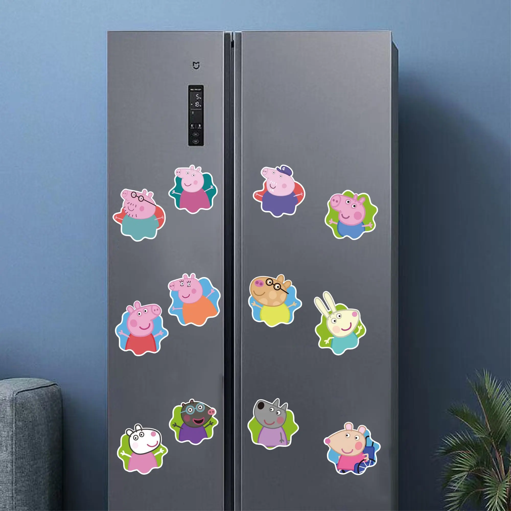 Peppa Pig magnetic fridge stickers for metal cabinets, fridge, washing machine decorations, fun gifts