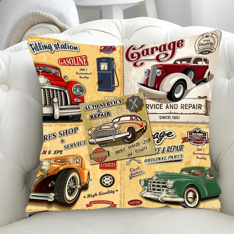 1pcs  Travel Route Theme Pillow Cover, 45x45cm, Lounge Chair & Sofa Cushion Cover