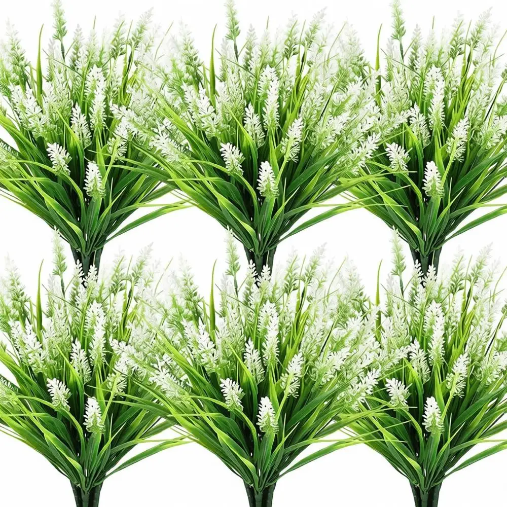 

UV-Resistant Outdoor Artificial Lavender and Monkey Grass Bundles for Patio and Balcony Greenery Decor