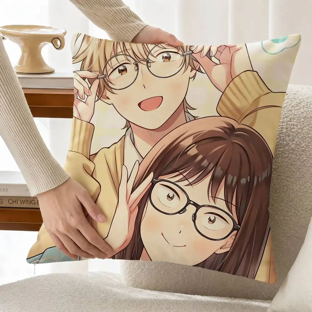 S-Skip and Loafer Mitsumi Sosuke Customizable Square Pillow case Double Sided Print Sofa Bedroom Decor Cushion Cover