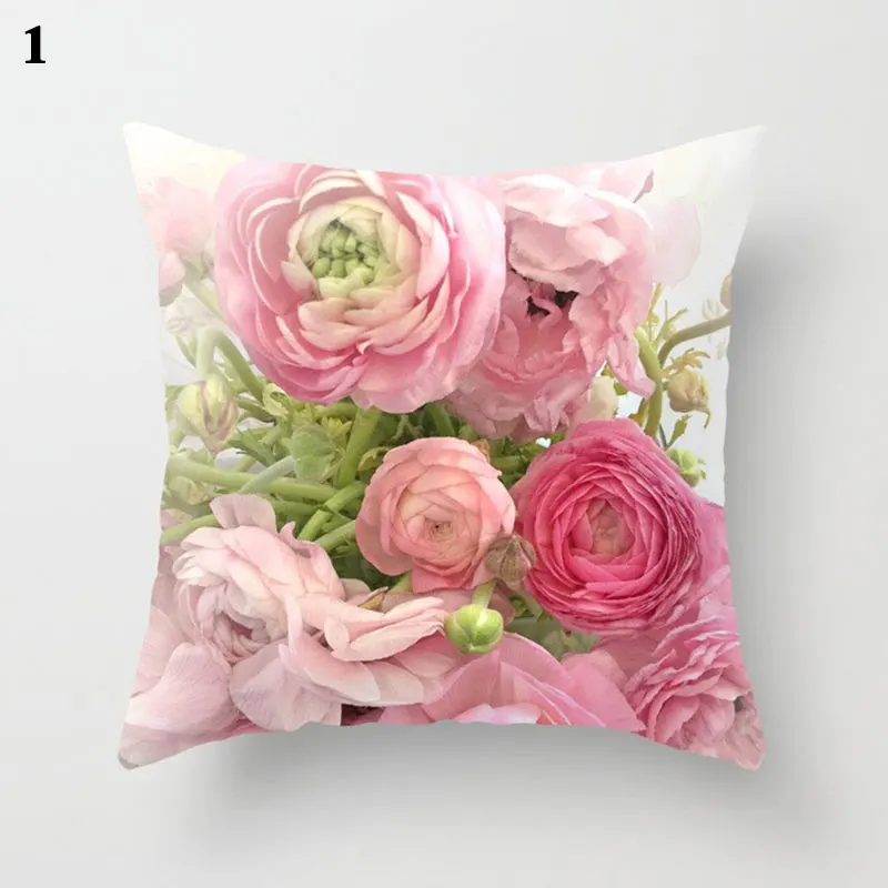 Beautiful Rose Flower Fashion Printing Pattern Cushion Cover Home Living Room Sofa Decoration Throw Pillow  45x45 cm