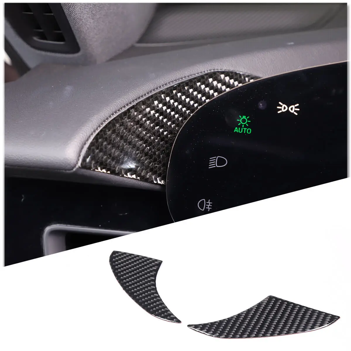 

Carbon Fiber Car Dashboard Side Decoration Cover Panel Fit For Porsche Taycan 2019-2023