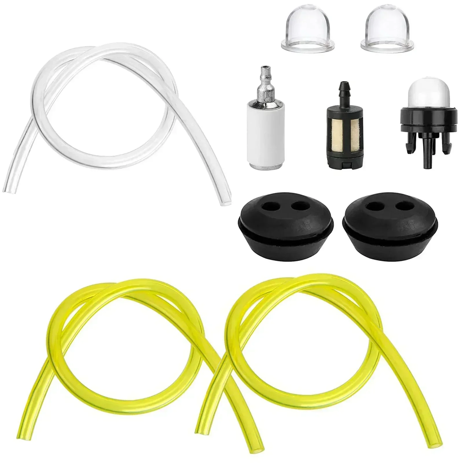 Fuel Line Hose Tube, Fuel Primer Bulb Grommet Accessories For Husqvarna&Echo&Poulan Mower Strimmer Trimmer Components Parts