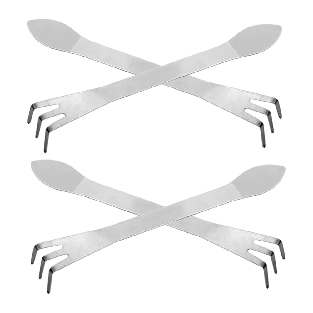 4 PCS Mini Rake for Leaves Garden Cultivator Hand Tool Dedicated Stainless Steel Gardening