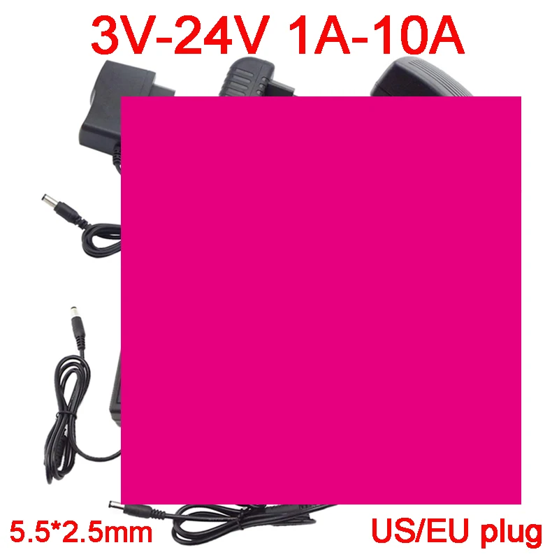 AC DC 5V 12V 24V Power Supply Adapter 1A 2A 3A 5A 6A 8A 10A 110V 220V Universal Power Supply Charger for CCTV Camera LED Light