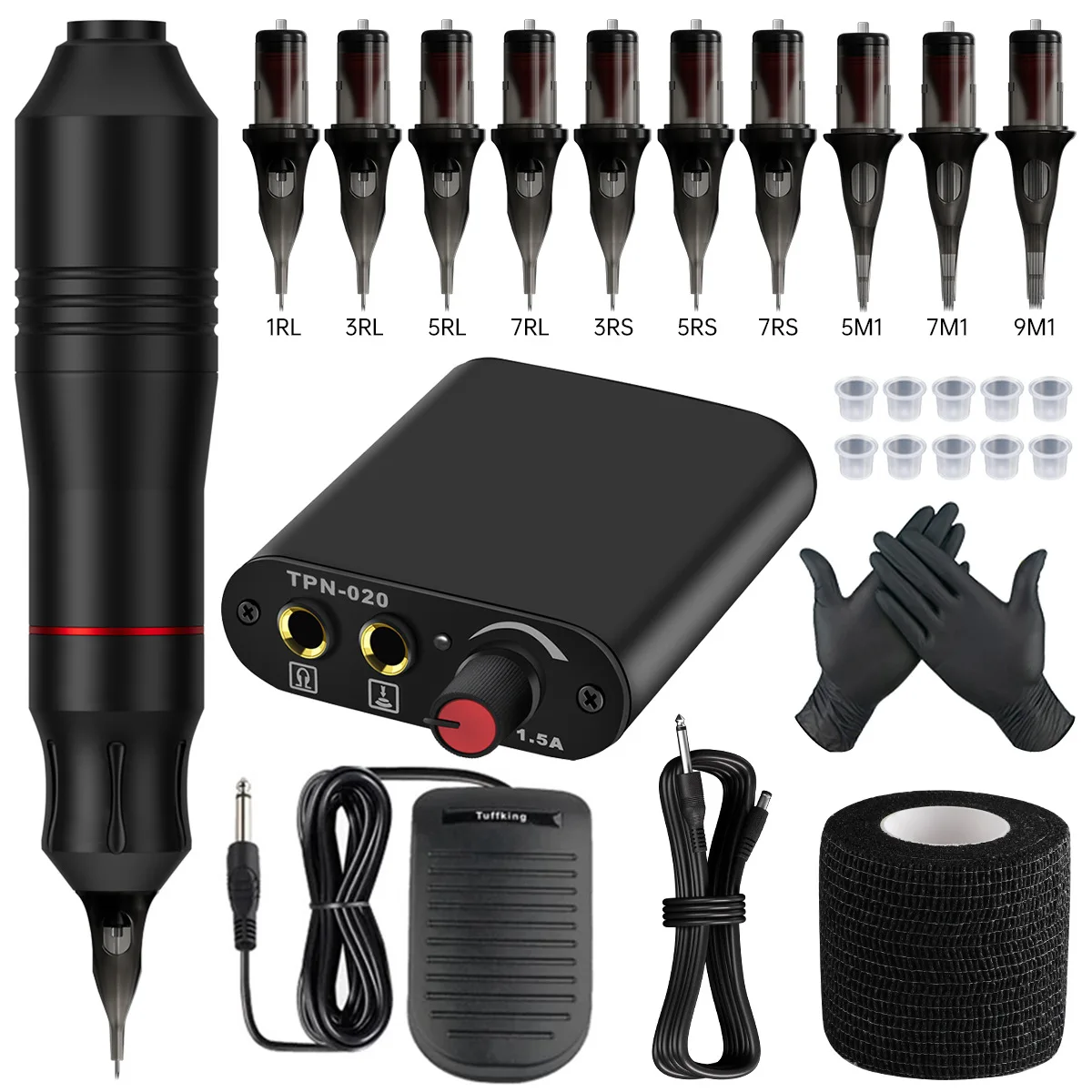 

Cross border popular tattoo machine set, tattoo beginner practice set, tattoo embroidery, tattoo motor unit assembly