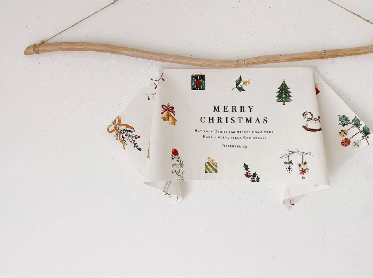 Christmas Banner Flag Christmas tree Banner Christmas Decoration for Home 2023 Xmas Ornaments Gifts  Christmas Hanging Cloth