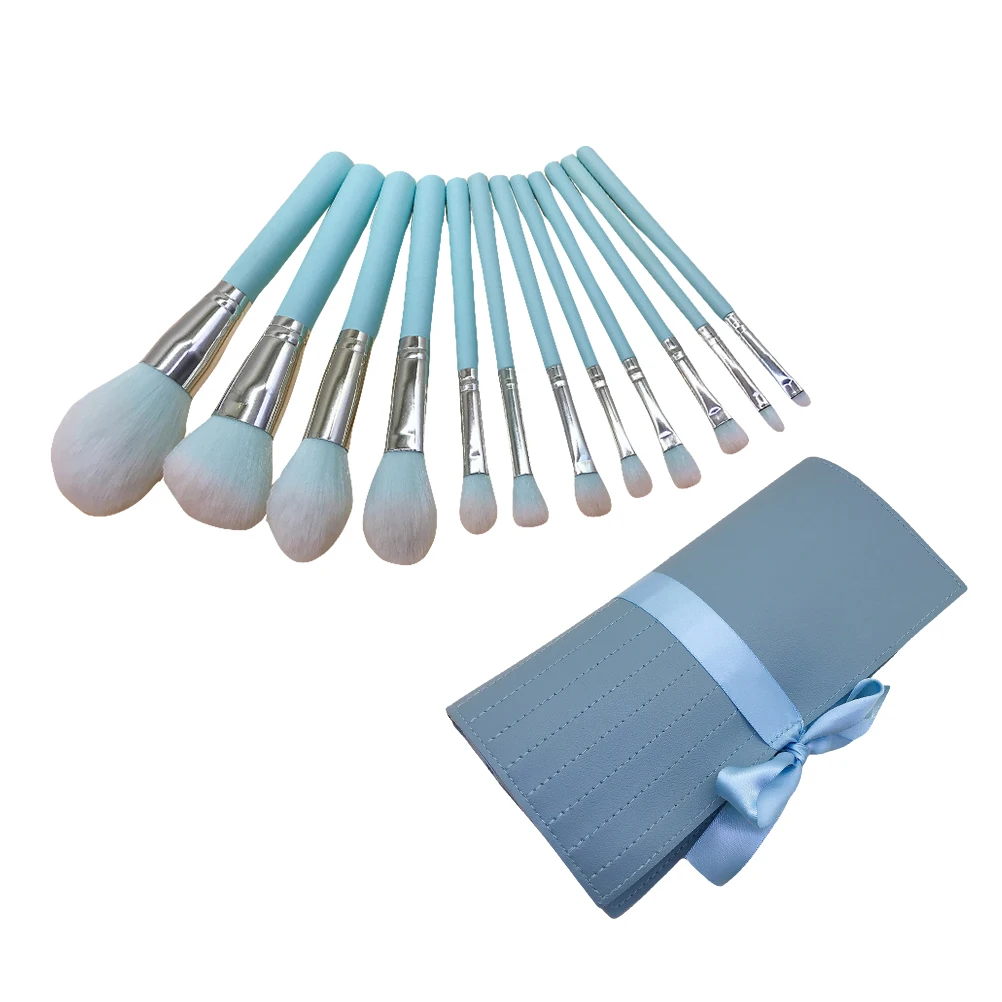 

12pcs Makeup Brush Set Wooden Handle No Shedding Foundation Tool Complete Cosmetics Eyeshadow Brushes for Women