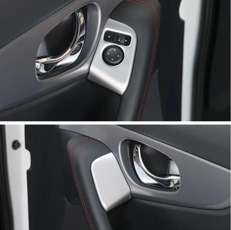 For Nissan Qashqai J11 2014-2020 Accessories LHD Armrest Window Switch Control  Door Handle Pull Bowl Cover Trim Styling