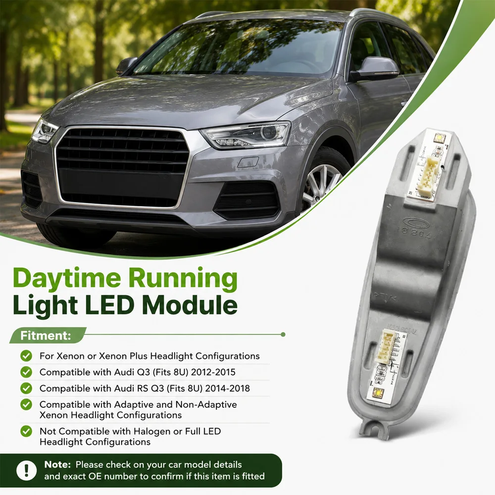 1pc Daytime Running Light LED Module For Audi Q3 8U 2012-2015 RS Q3 8U 2014-2018 8U0941475A Durable accessories
