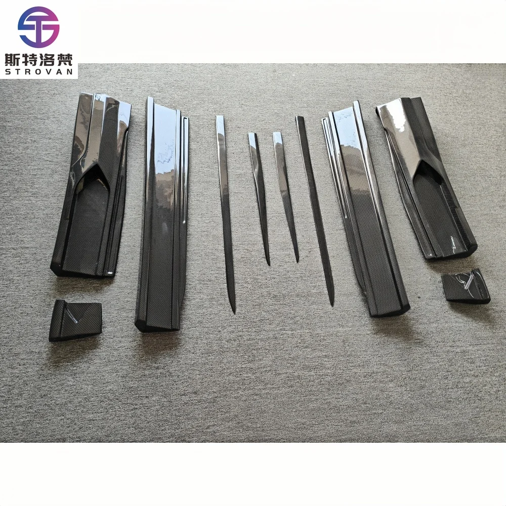 STLF 1016 Style Carbon Fiber Side Skirts with Spoiler Body Decoration Modification Suitable for 18-21 Lamborghinis URUS 5