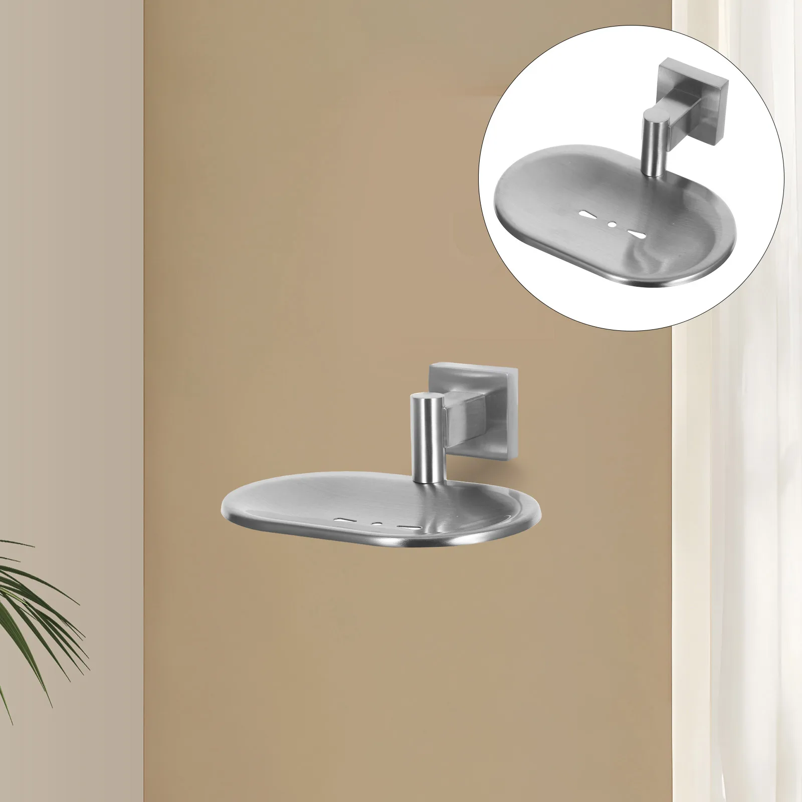 

Stainless Steel Soap Holder Wall Mount 304 Grade Brushed Surface Anti Rust Soap Tray for Bathroom Shower Organizer