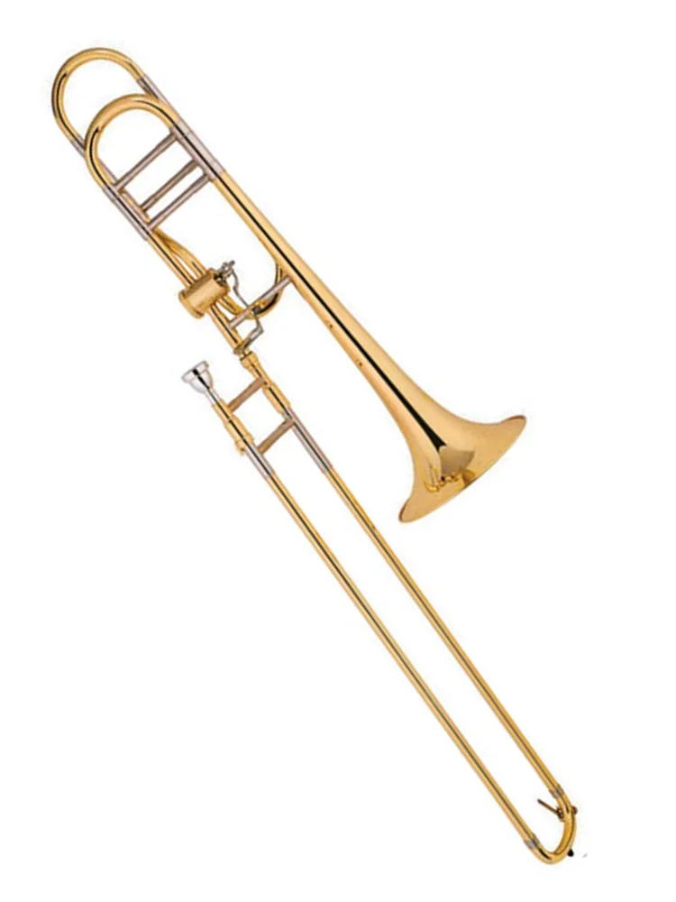High Grade Tenor Trombone With Tuning Slide Professional Brass Wind Instrument For Band Music Practice