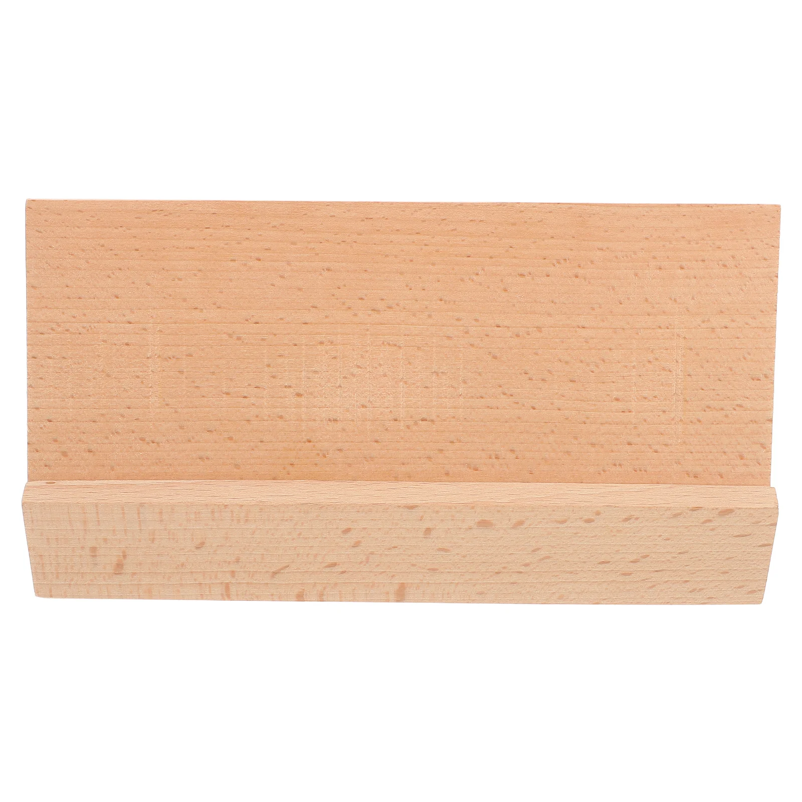 

Wooden Base Card Holder Desk Organizer Elegant Wood Finish for Calendars Notes Reminders Portable Detachable Easy Clean