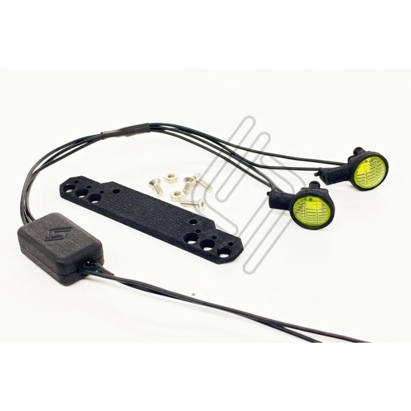 For Vanquish Products VP VS4-10 PRO/Ultra Front Fog Light Kit 3D Printed 2x0.5W LEDs 6V Direct Fit 1/10 RC Crawler Upgrade