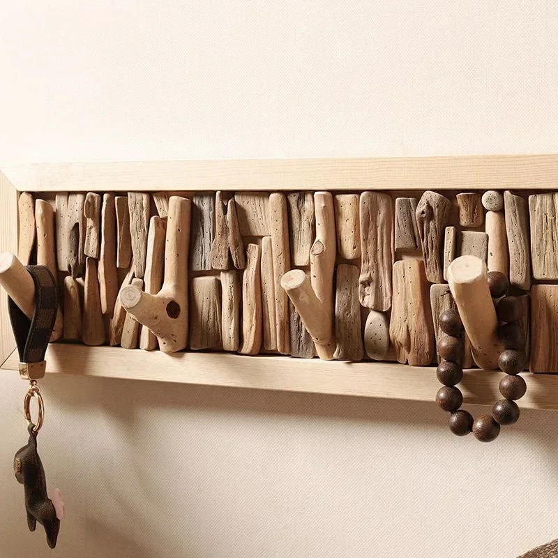 Wooden Wall Coat Racks Storage Organizer Cheap Modular Clothes Hangers Entrance Hall Shelf Hallway Hanger Nordic Furnitures