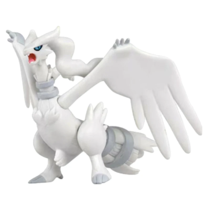 TOMY Pokemon Reshiram model Zekrom figure ML series large size doll ornaments game collection  Kawaii birthday gift toy