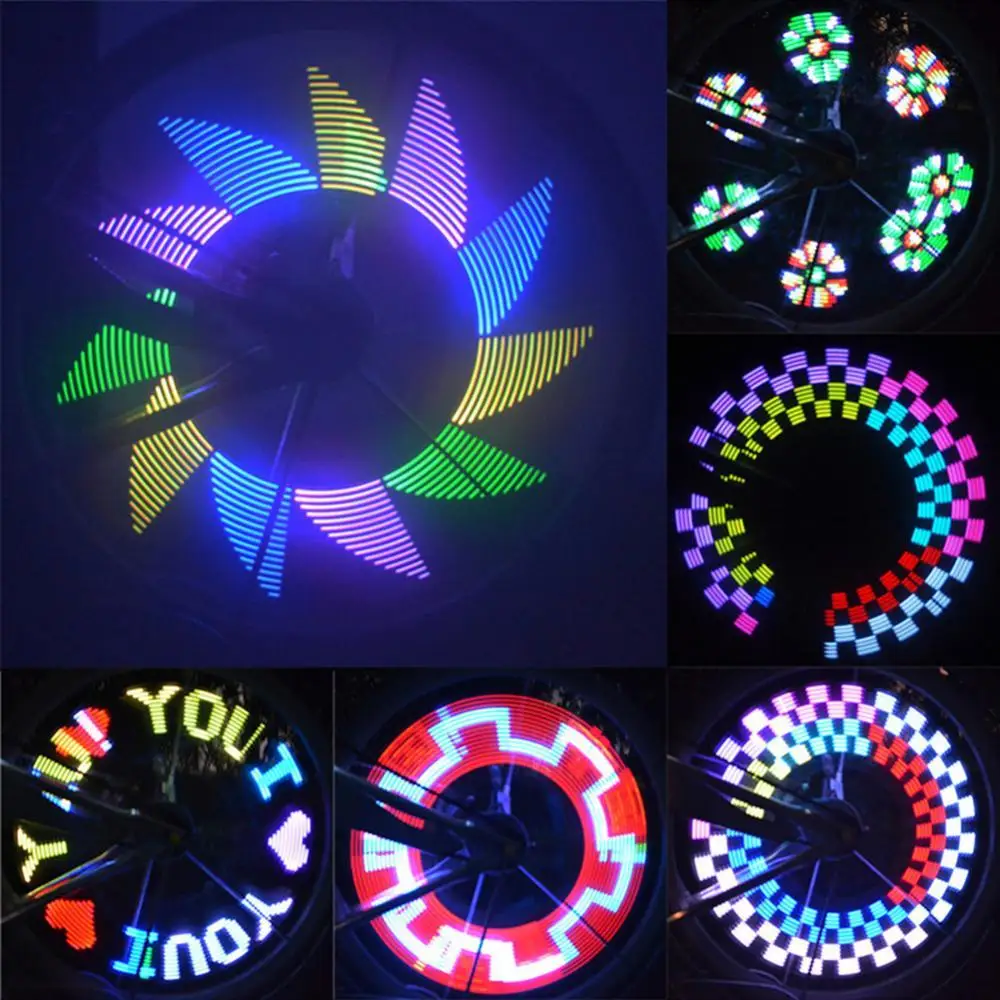 32LED DIY Bicycle Light Colorful Bike Wheel Spoke Light Cycling Tire Signal Lamp Bicycle Accessories